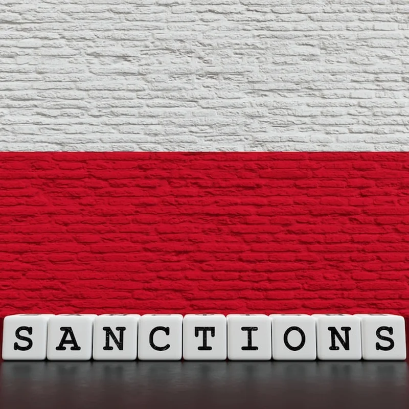 Polska flaga na ceglanej ścianie